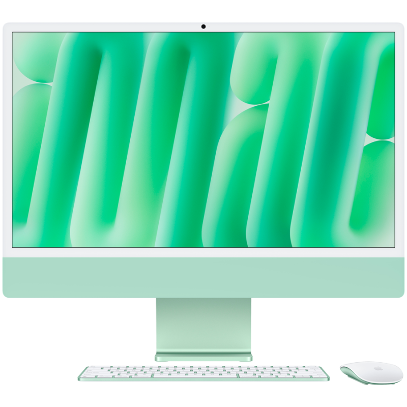 24-inch iMac with Retina 4.5K display: Apple M4 chip with 10‑core CPU and 10‑core GPU, 16GB, 512GB SSD - Green,Model A3137