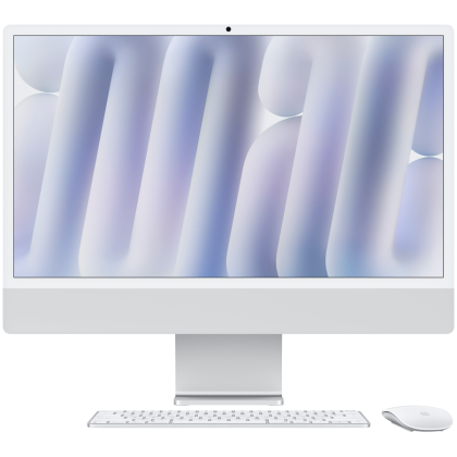 24-inch iMac with Retina 4.5K display, Nano-texture glass: Apple M4 chip with 10‑core CPU and 10‑core GPU, 256GB SSD, 16GB - Silver,Model A3137