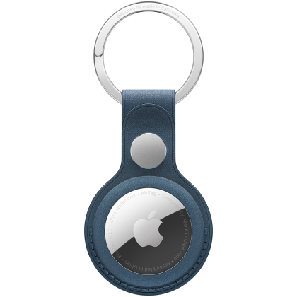 AirTag FineWoven Key Ring - Pacific Blue