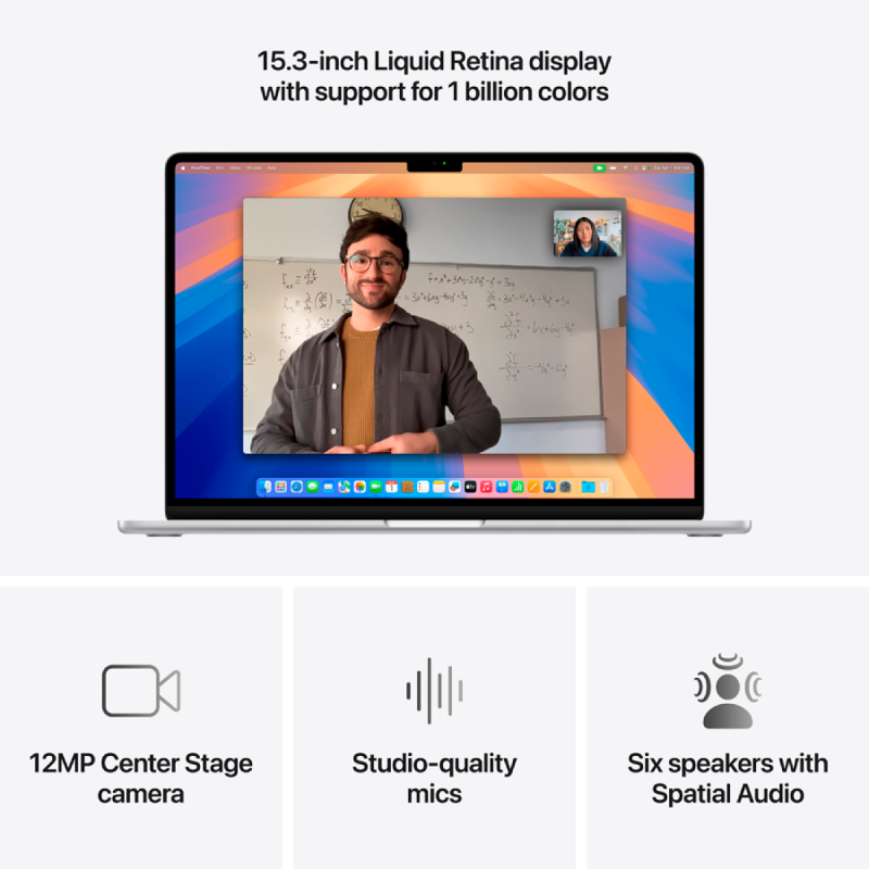 15-inch MacBook Air: Apple M4 chip with 10-core CPU and 10-core GPU, 16GB, 256GB SSD - Silver,Model A3241 - Image 7