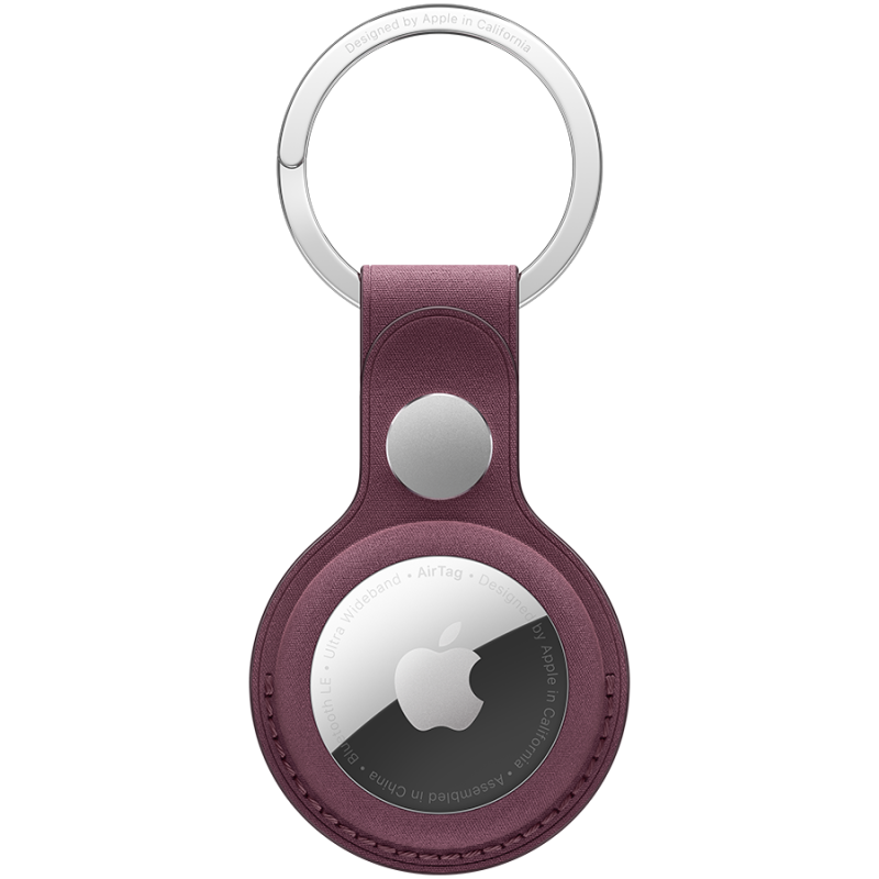 AirTag FineWoven Key Ring - Mulberry