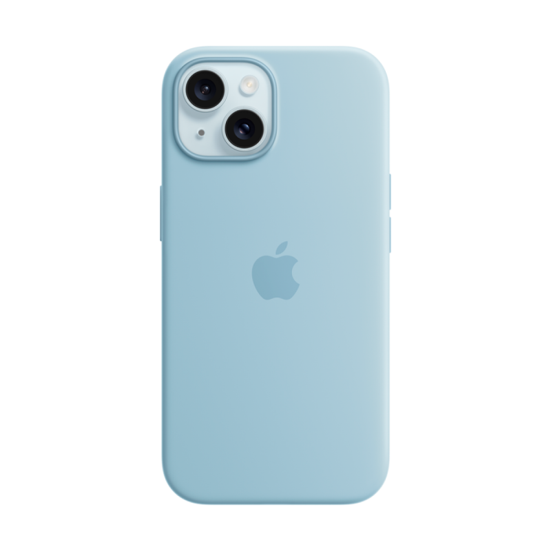 iPhone 15 Silicone Case with MagSafe - Light Blue,Model A3123 - Image 3