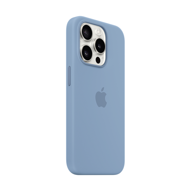 iPhone 15 Pro Silicone Case with MagSafe - Winter Blue,Model A3125 - Image 4