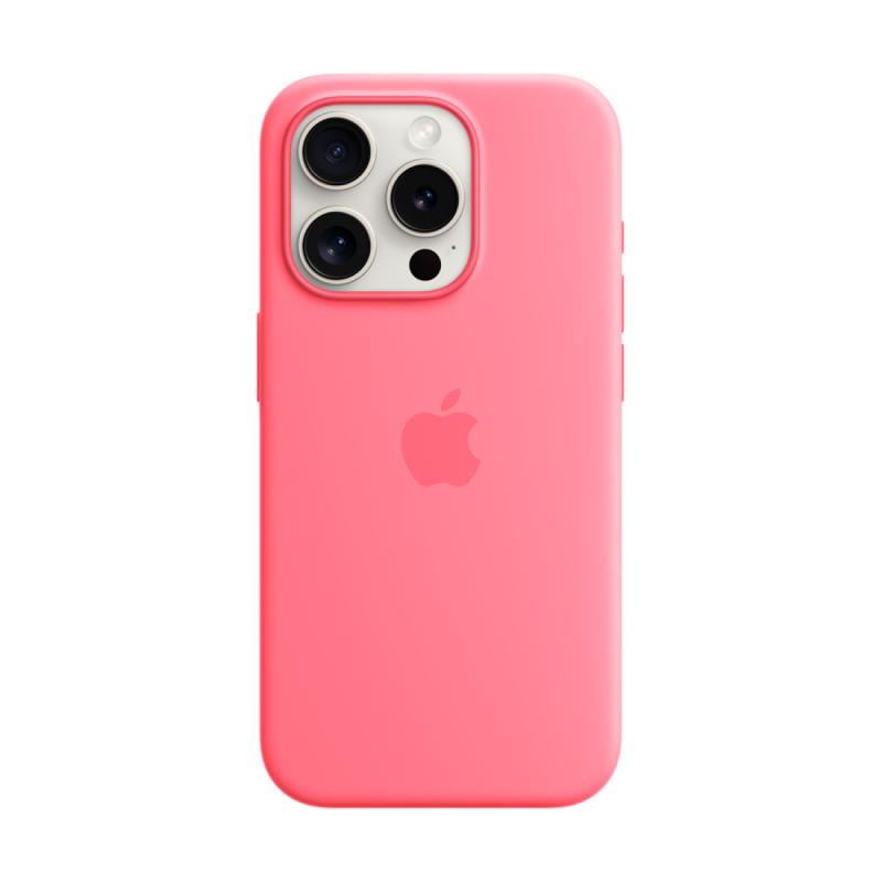 iPhone 15 Pro Silicone Case with MagSafe - Pink,Model A3125 - Image 3