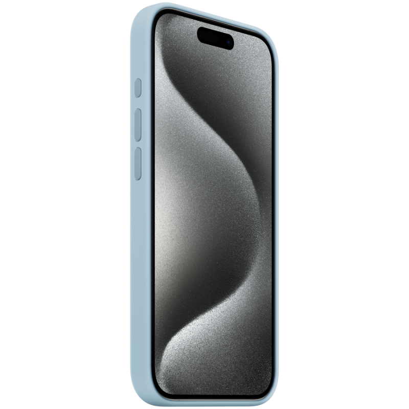 iPhone 15 Pro Silicone Case with MagSafe - Light Blue,Model A3125 - Image 2