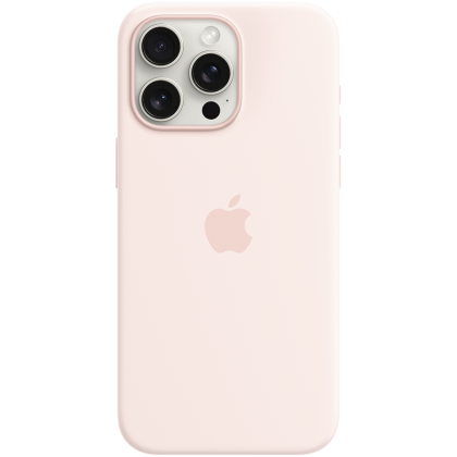 iPhone 15 Pro Max Silicone Case with MagSafe - Light Pink,Model A3126