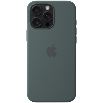 iPhone 16 Pro Max Silicone Case with MagSafe - Lake Green,Model A3316