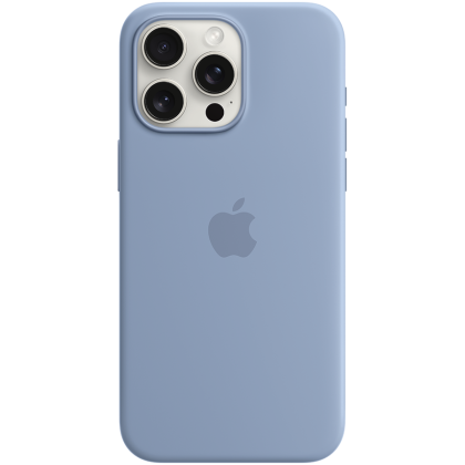 iPhone 15 Pro Max Silicone Case with MagSafe - Winter Blue,Model A3126