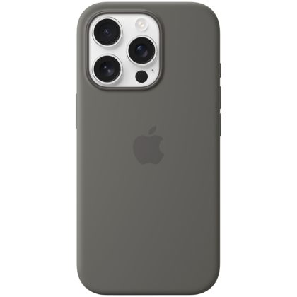 iPhone 16 Pro Silicone Case with MagSafe - Stone Gray,Model A3315