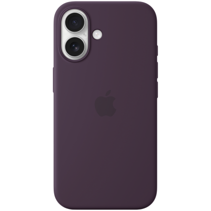 iPhone 16 Silicone Case with MagSafe - Plum,Model A3313