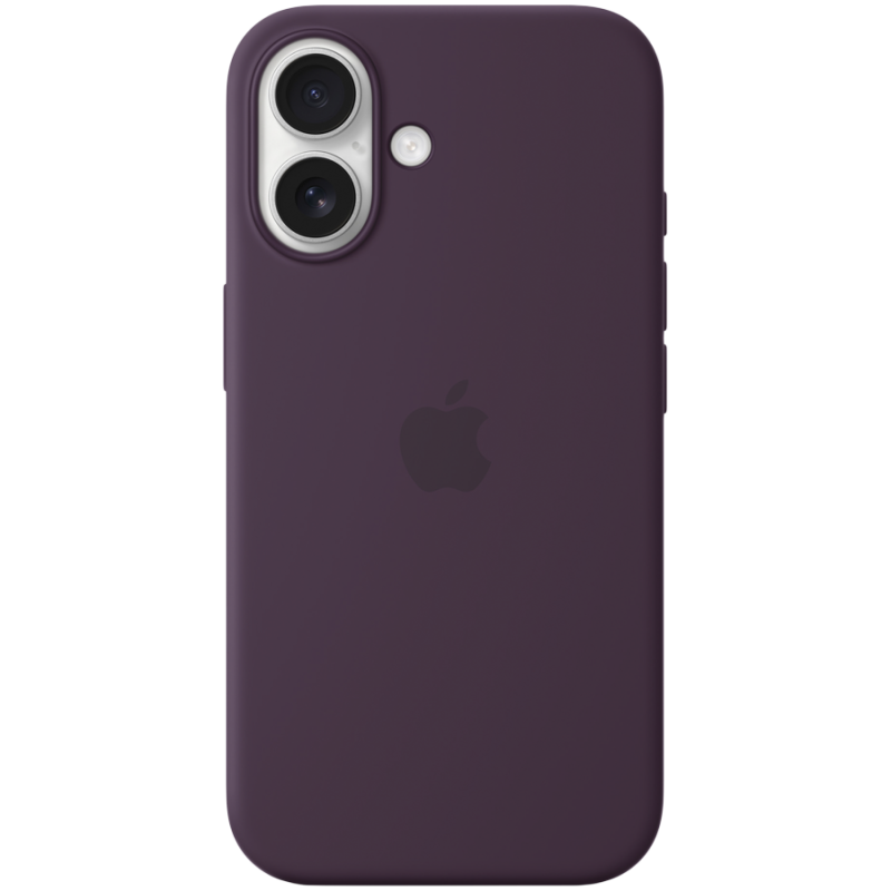 iPhone 16 Silicone Case with MagSafe - Plum,Model A3313