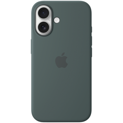 iPhone 16 Silicone Case with MagSafe - Lake Green,Model A3313