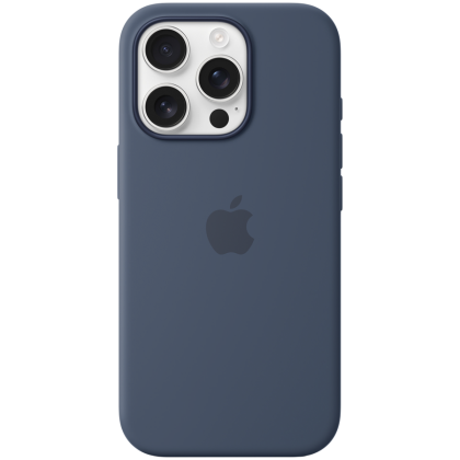 iPhone 16 Pro Silicone Case with MagSafe - Denim,Model A3315