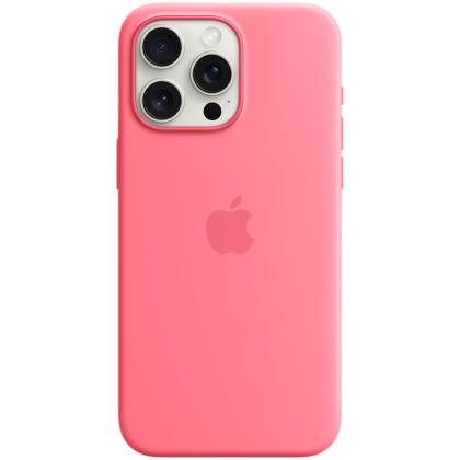 iPhone 15 Pro Max Silicone Case with MagSafe - Pink,Model A3126