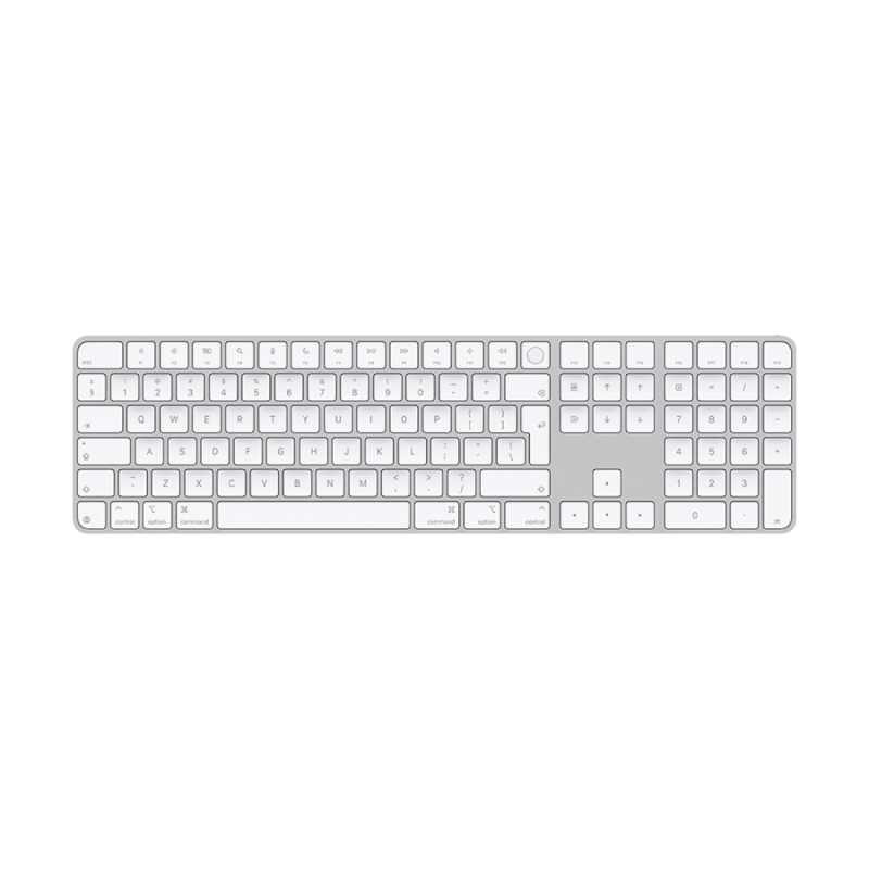 Magic Keyboard with Touch ID and Numeric Keypad for Mac models with Apple silicon - International English - White Keys,Model A3119 - Image 4