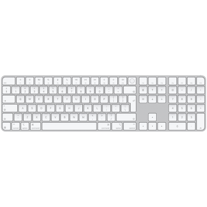 Magic Keyboard with Touch ID and Numeric Keypad for Mac models with Apple silicon - International English - White Keys,Model A3119