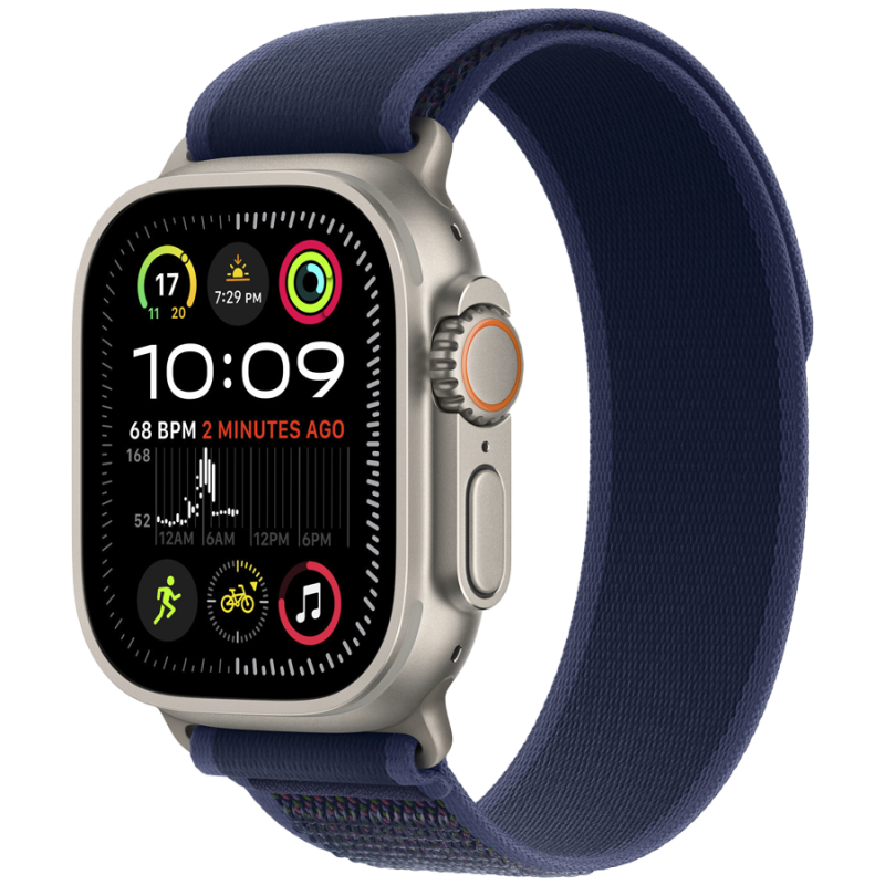 49mm Blue Trail Loop - S/M - Natural Titanium Finish - Image 2