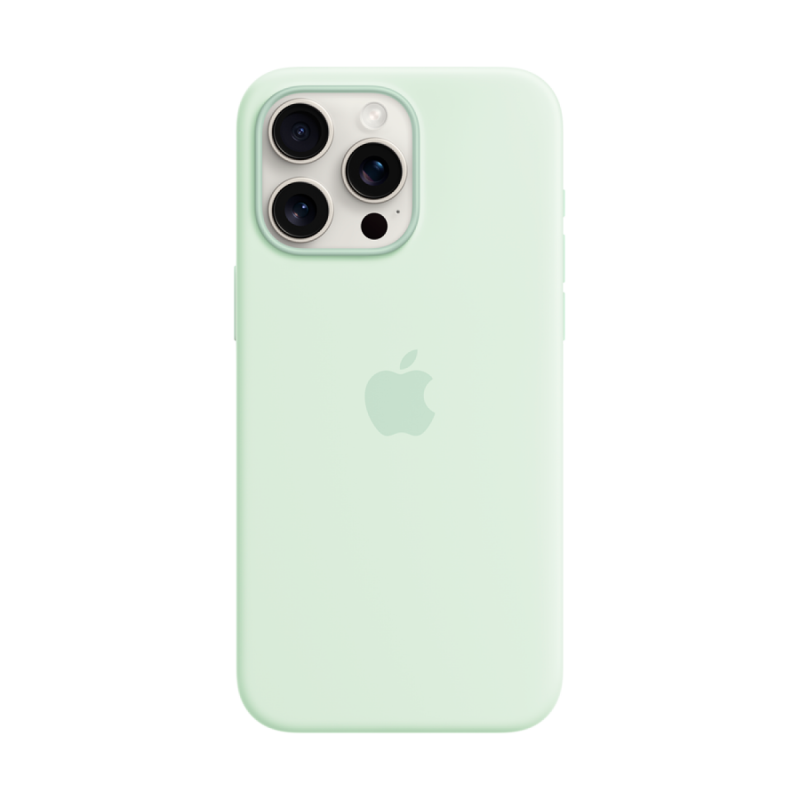 iPhone 15 Pro Max Silicone Case with MagSafe - Soft Mint,Model A3126 - Image 2