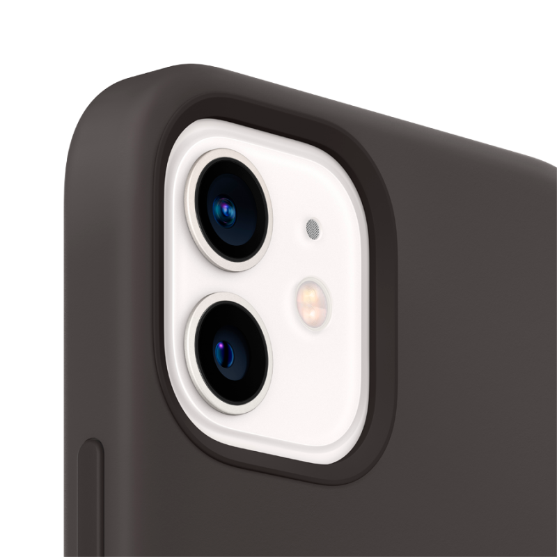 Apple iPhone 12 and 12 Pro Silicone Case with MagSafe - Black, Model A2497 - Image 3
