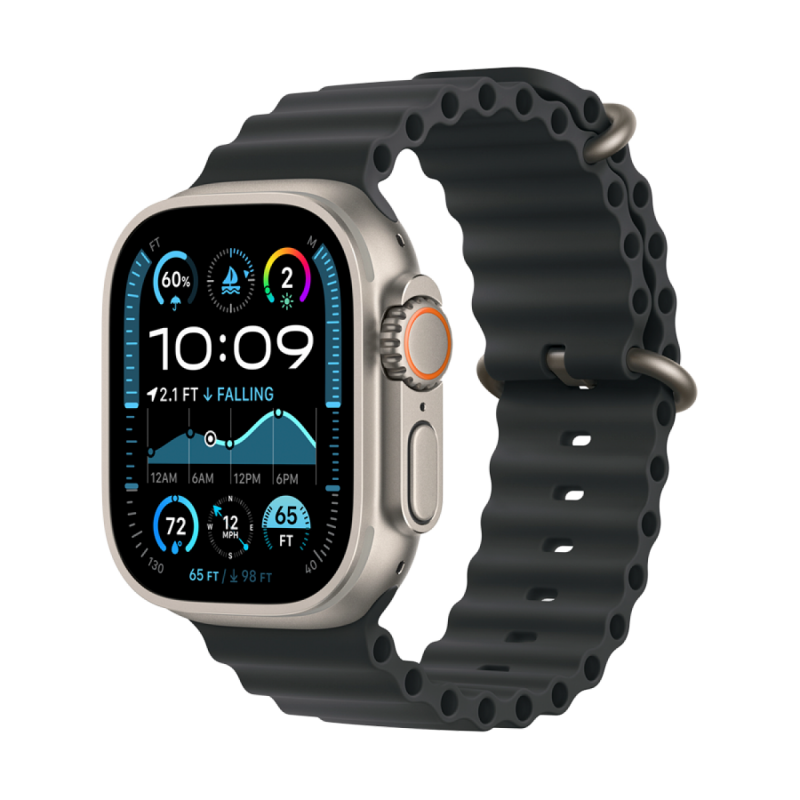 49mm Black Ocean Band - Natural Titanium Finish - Image 4