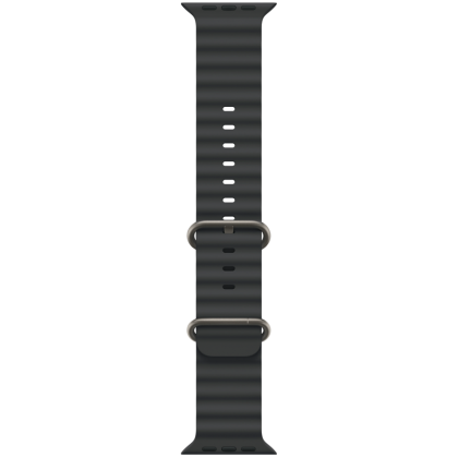 49mm Black Ocean Band - Natural Titanium Finish