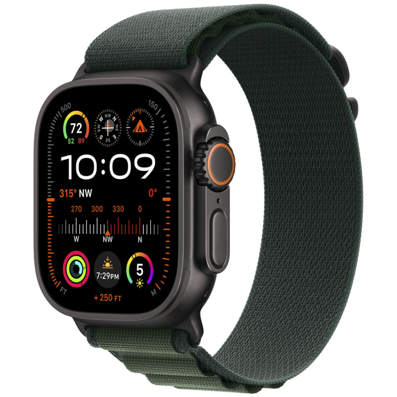 49mm Dark Green Alpine Loop - Large - Black Titanium Finish - Image 2