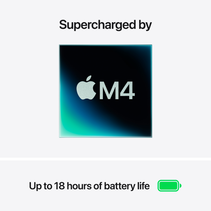 13-inch MacBook Air: Apple M4 chip with 10-core CPU and 10-core GPU, 24GB, 512GB SSD - Silver,Model A3240 - Image 6