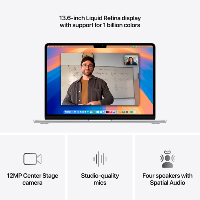 13-inch MacBook Air: Apple M4 chip with 10-core CPU and 10-core GPU, 24GB, 512GB SSD - Silver,Model A3240 - Image 7