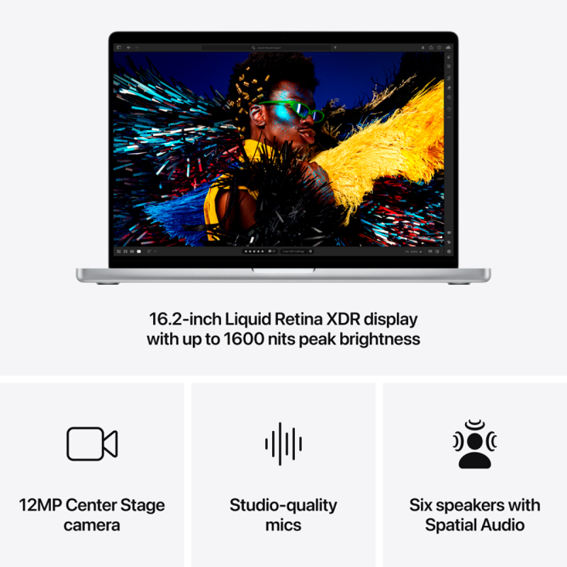 16-inch MacBook Pro: Apple M4 Pro chip with 14‑core CPU and 20‑core GPU, 48GB, 512GB SSD - Silver,Model A3403 - Image 8