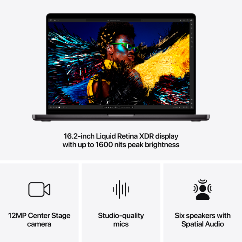 16-inch MacBook Pro: Apple M4 Max chip with 14‑core CPU and 32‑core GPU, 36GB, 1TB SSD - Space Black,Model A3186 - Image 8