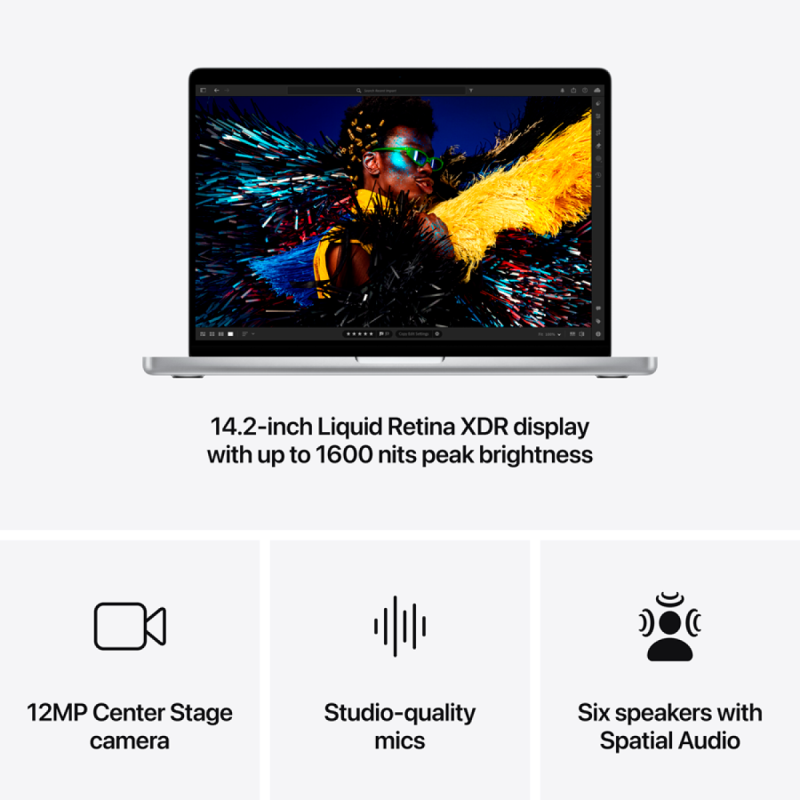 14-inch MacBook Pro: Apple M4 chip with 10‑core CPU and 10‑core GPU, 24GB, 1TB SSD - Silver,Model A3112 - Image 8