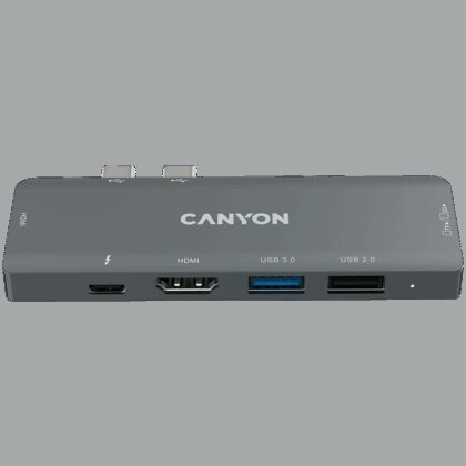 CANYON hub DS-5 7in1 Thunderbolt 3 Space Grey