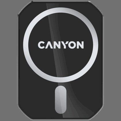 CANYON CH-15, Magnetic car holder and wireless charger, C-15-01, 15W,Input: USB-C: 5V/2A, 9V/3A;Output: 5W, 7.5W, 10W, 15W;83*60*8.15mm,0.147kg,black