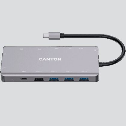 CANYON hub DS-12 13in1 4k USB-C Dark Grey