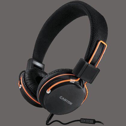 CANYON headset HP-2 Mic 1.2 m Black
