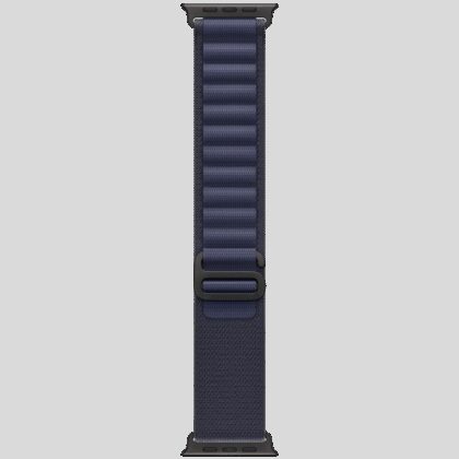 49mm Navy Alpine Loop - Large - Black Titanium Finish