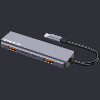 CANYON hub DS-18 5in1 USB-C Grey