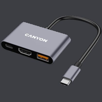 CANYON hub DS-4 3in1 USB-C Grey