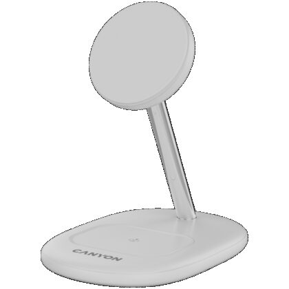 CANYON wireless charger WCS-205 15W Qi2 2in1 w/o adapter White