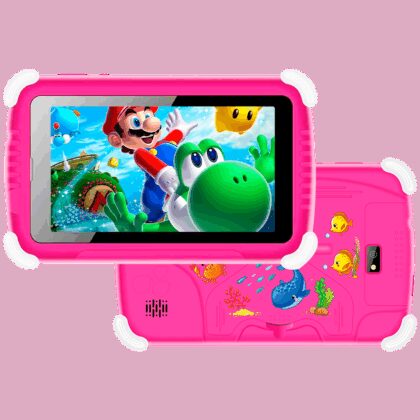 VGKE 7" IPS Kids Tablet - Mediatek MT6735 CPU, 1GB RAM, 16GB Storage, 3G + Wifi, Bluetooth 4.0, Android - Pink