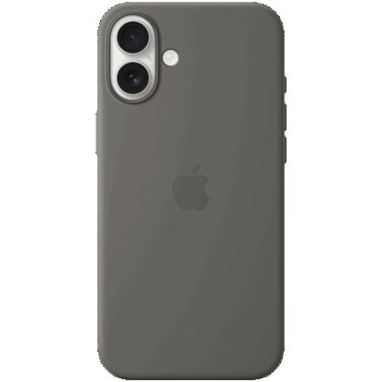 iPhone 16 Plus Silicone Case with MagSafe - Stone Gray,Model A3314