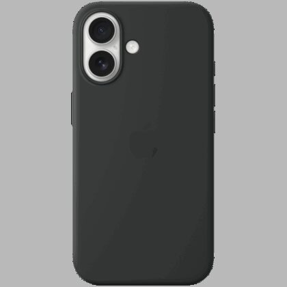 iPhone 16 Silicone Case with MagSafe - Black,Model A3313