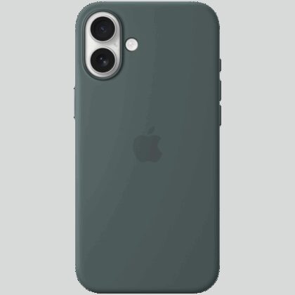 iPhone 16 Plus Silicone Case with MagSafe - Lake Green,Model A3314