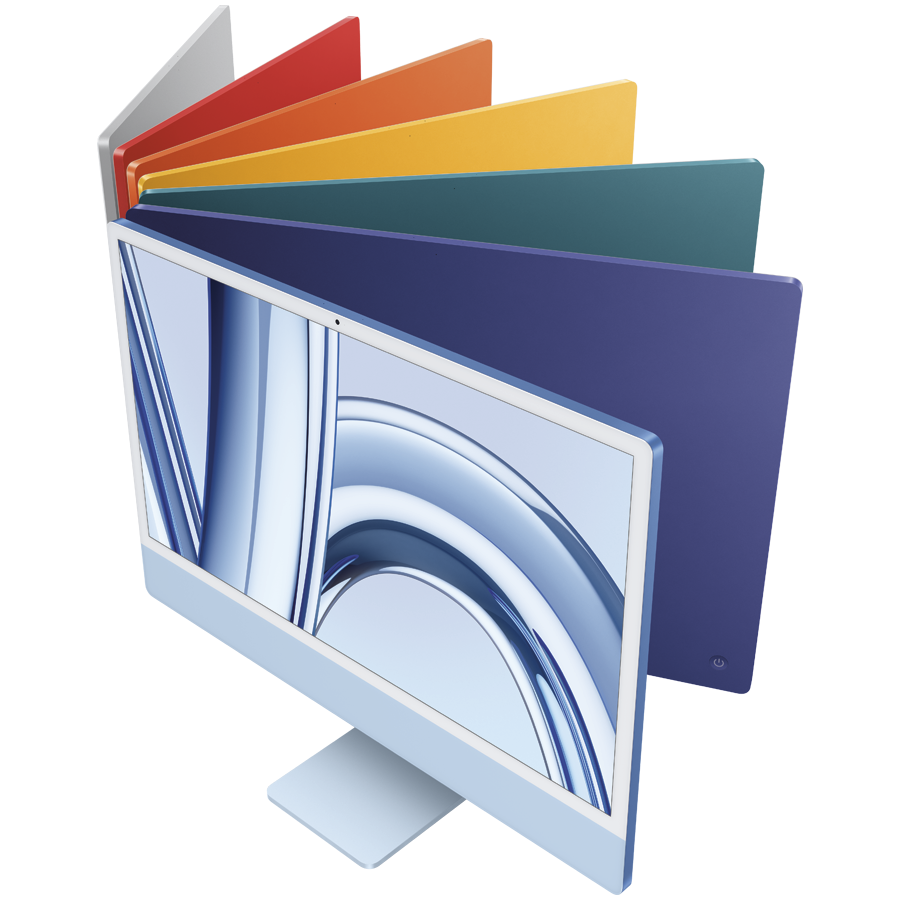 24-inch iMac with Retina 4.5K display: Apple M3 chip with 8‑core CPU and 8‑core GPU, 256GB SSD - Blue,Model A2874 - Image 3