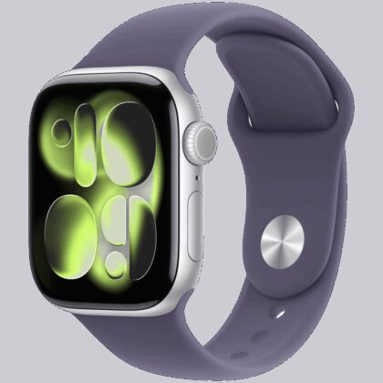 Apple Watch Series 11 GPS 42mm Silver Aluminium Case with Purple Fog Sport Band - M/L,Model A3331