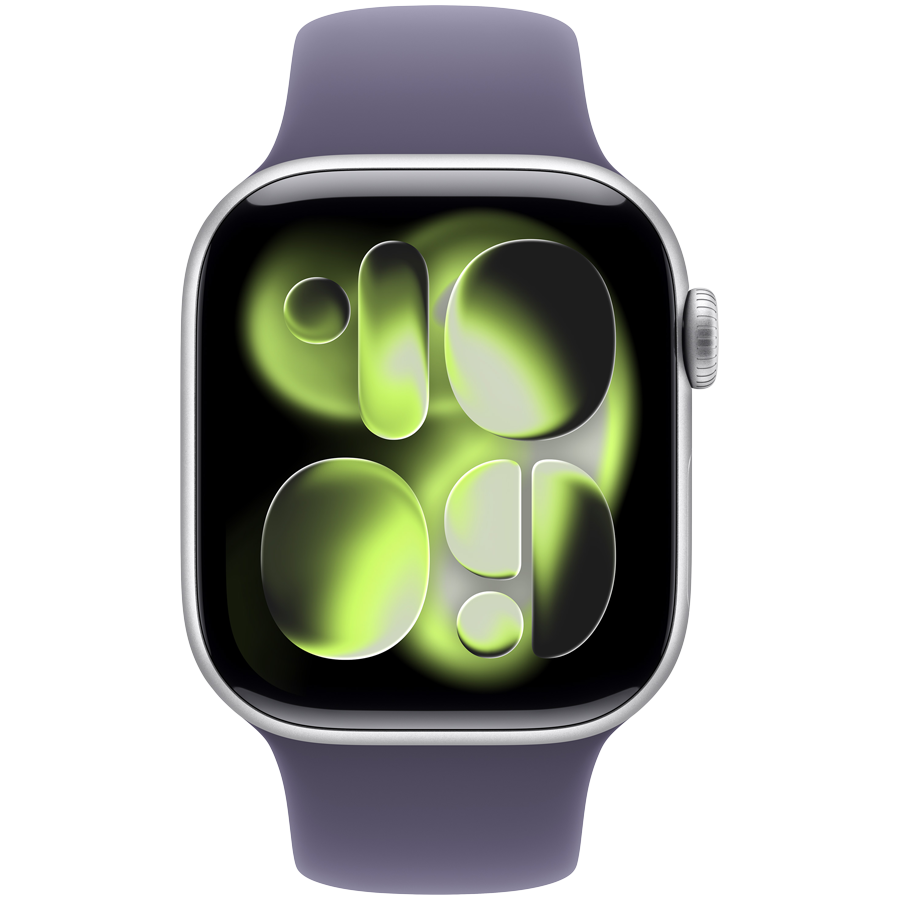 Apple Watch Series 11 GPS 42mm Silver Aluminium Case with Purple Fog Sport Band - M/L,Model A3331 - Image 2