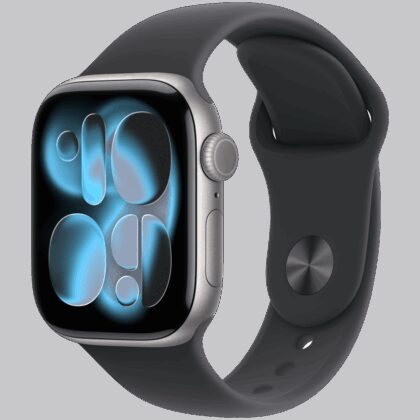 Apple Watch Series 11 GPS + Cellular 42mm Space Grey Aluminium Case with Black Sport Band - M/L,Model A3335