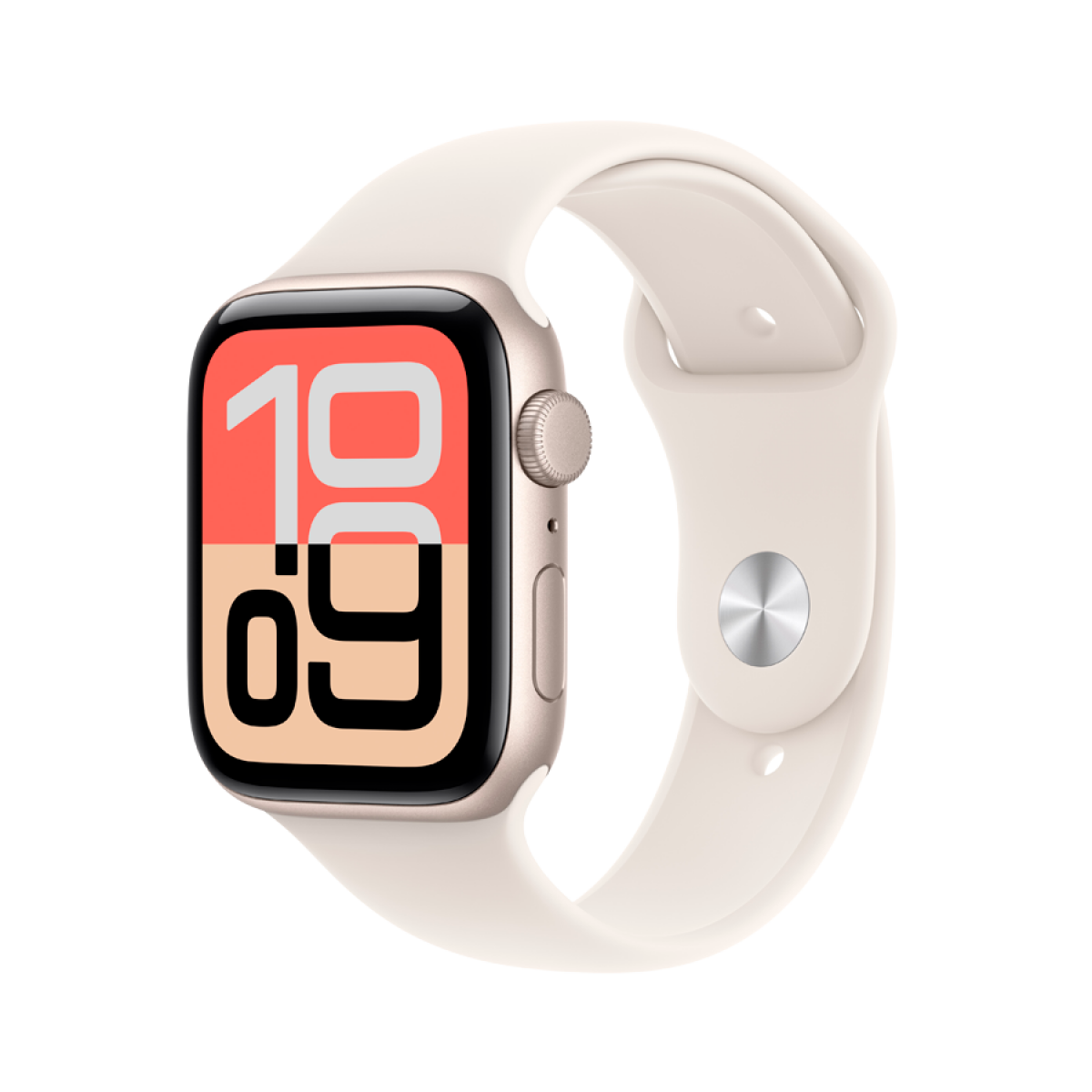 Apple Watch SE 3 GPS 44mm Starlight Aluminium Case with Starlight Sport Band - S/M,Model A3325 - Image 5