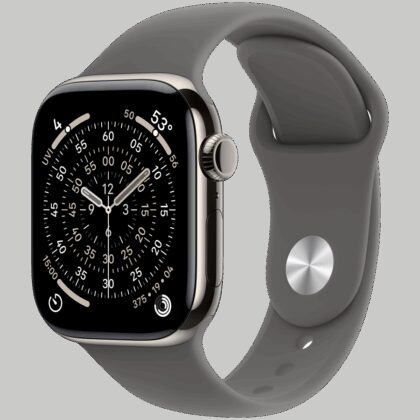 Apple Watch Series 11 GPS + Cellular 42mm Natural Titanium Case with Stone Grey Sport Band - M/L,Model A3335