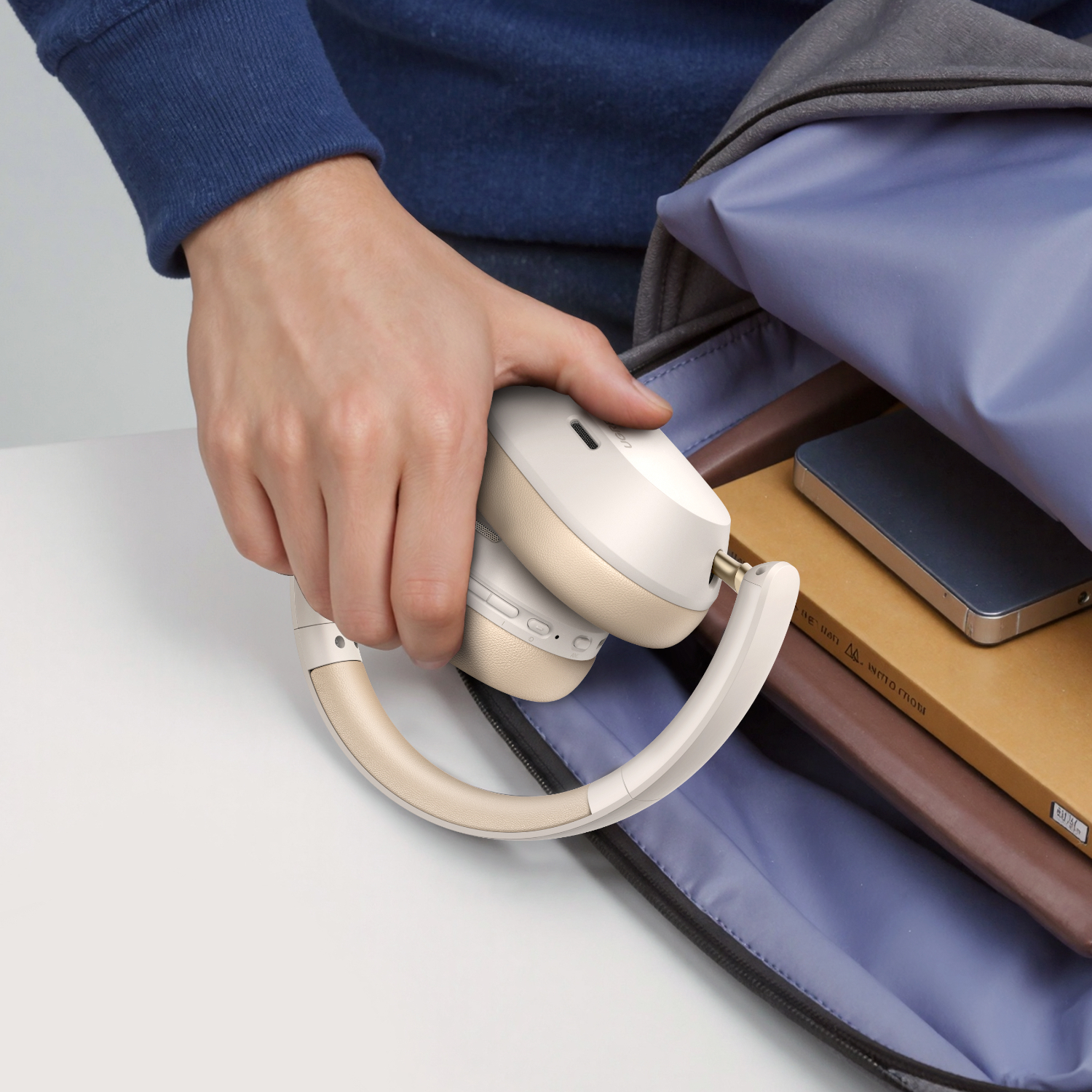 UGreen HiTune Max 5C Hybrid ANC Headphones–White - Image 4